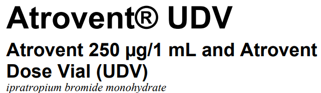 (Medicine Story) 124. Atrovent 흡입액 UDB(천식약) Atrovent Atrovent-UDV 4