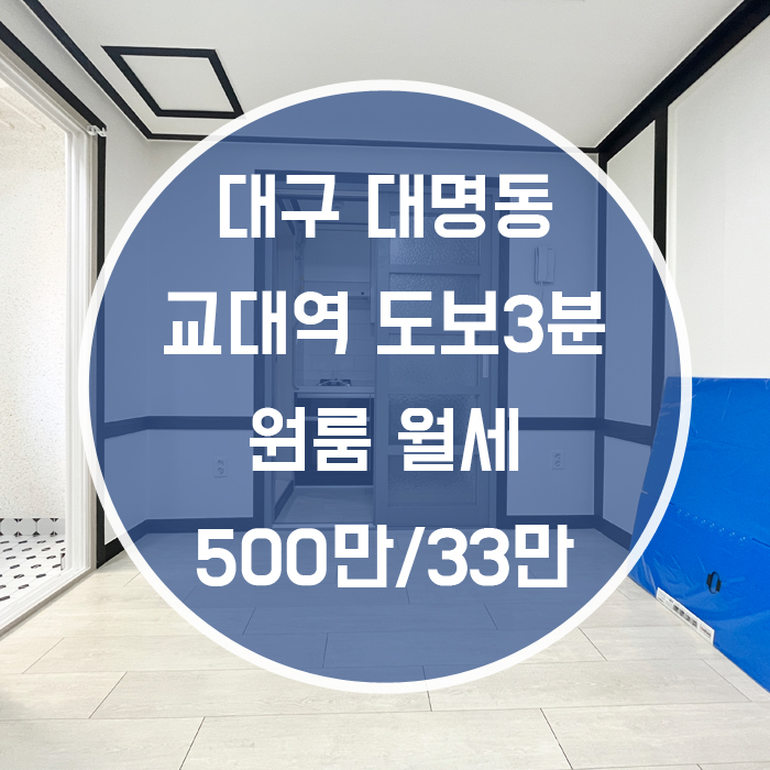  '먼저 클릭해서 보면 임자' 대구 남구 대명동 원룸월세