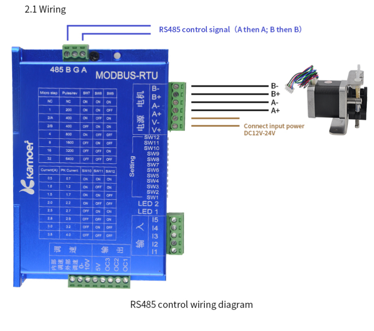  Kamoer pump + MODBUS 연결하기