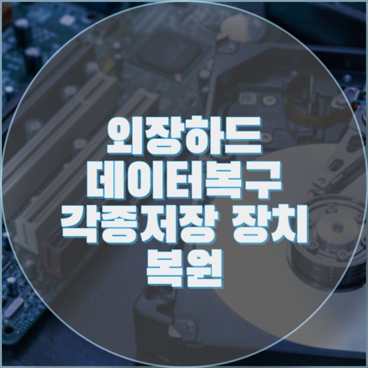  신속하고 안전한 외장하드 데이터 복구, 최고의 복구업체 추천