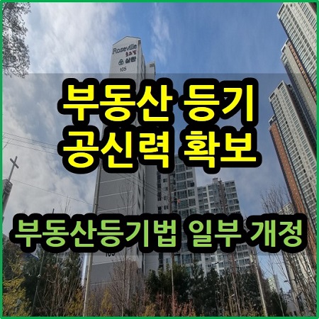  부동산 등기 공신력 확보 방안 마련