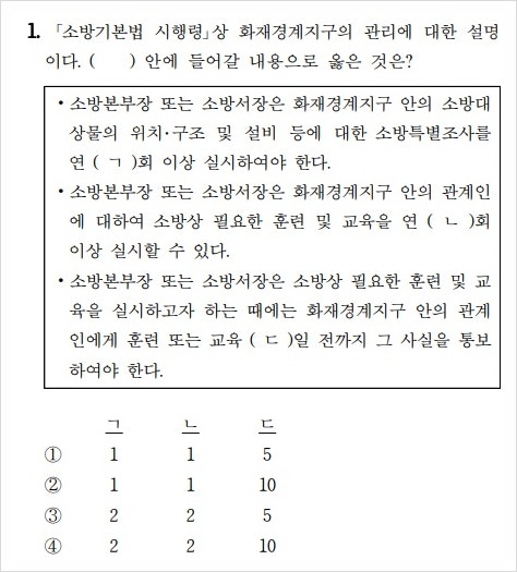 소방공무원 기출문제 과년도 시험지 바로 받기