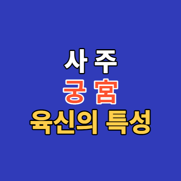 사주 궁에 따른 육신의 특성