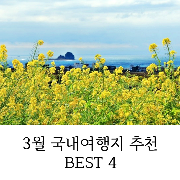  3월 국내여행지 추천 가족 커플 우정 여행 BEST4