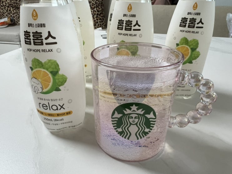  L 테아닌 청귤에이드 홉홉스 릴렉스 스파클링 탄산수 효능 느껴봐