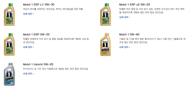 엔진오일 어떻게 교체하시나요?  #4 수입 엔진오일 라인업 및 선택