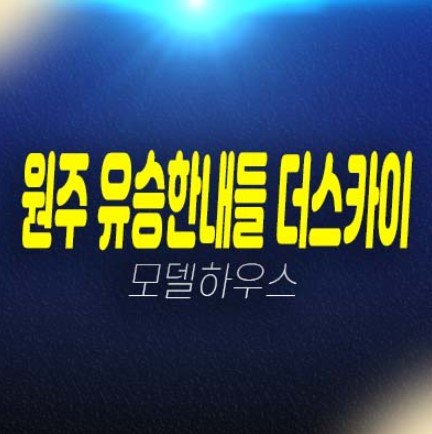 원주 혁신도시 유승한내들 더스카이 2블럭 반곡동 미분양아파트 줍줍 분양현황 미계약분 조건변경 견본주택 예약 투자문의!