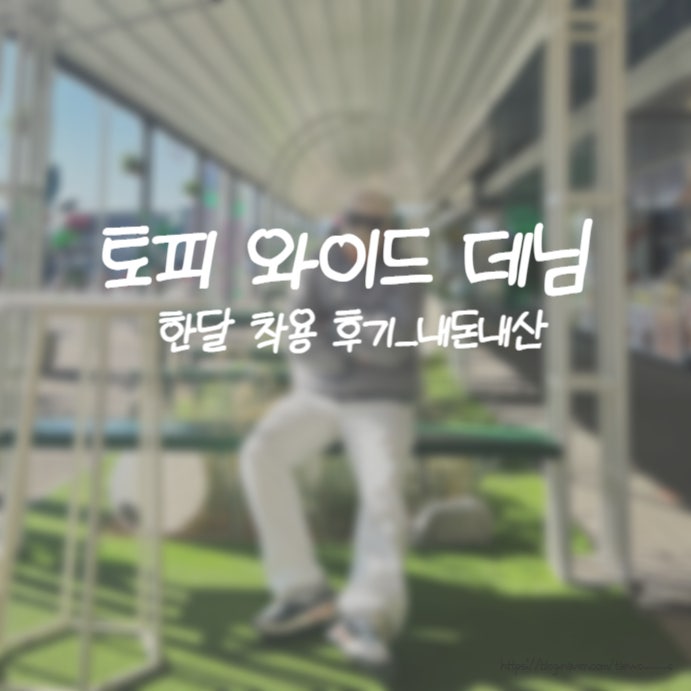  토피 와이드 데님 팬츠 아이보리 색상 한 달 착용 후기(아이보리 T9F-WDDPIV1)