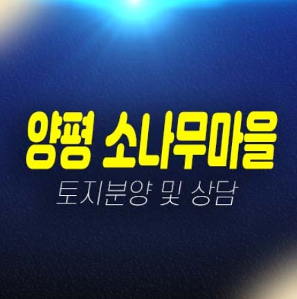 양평 원덕역 소나무마을 토지분양 및 건축상담 대단지 타운하우스부지 분양/매매 금액 및 평형대 현장방문 택지분양