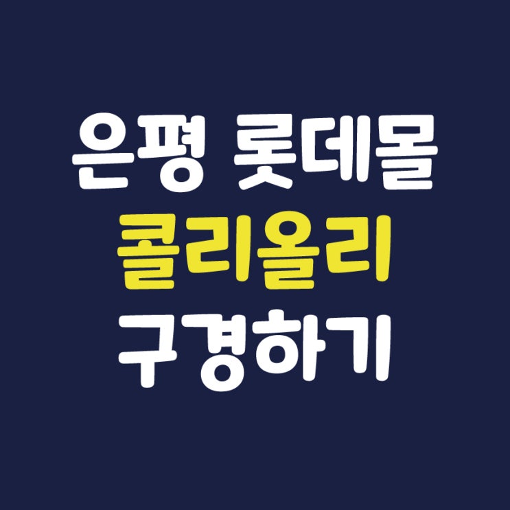  은평 롯데몰; 콜리올리(ColiOli) 강아지용품 구경하기