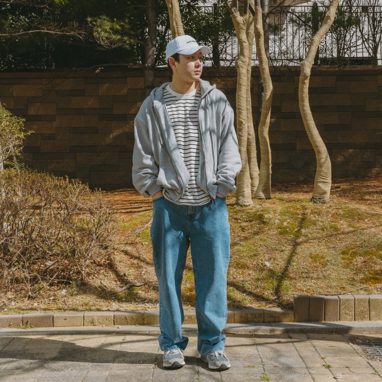  회색 오버핏 커플 후드집업 브랜드, 메이플시럽팩토리 추천 (교복 코디 OK)