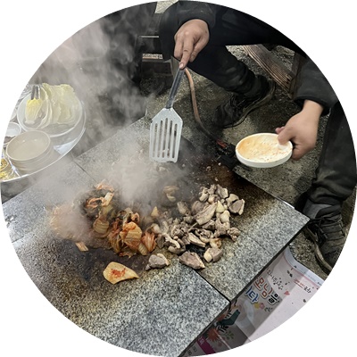  대구 동명주말농장 야외 돌판 오리고기 팔공산 맛집 애견동반 가능