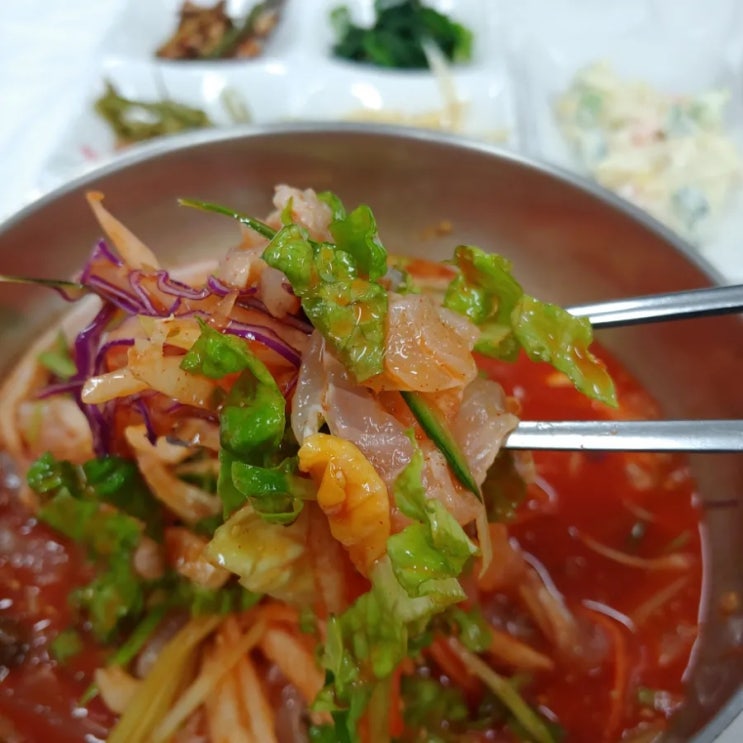  삼척 물회 맛집 임원 신명 물회 센터에서 싱싱한 Water회 먹고 왔어요