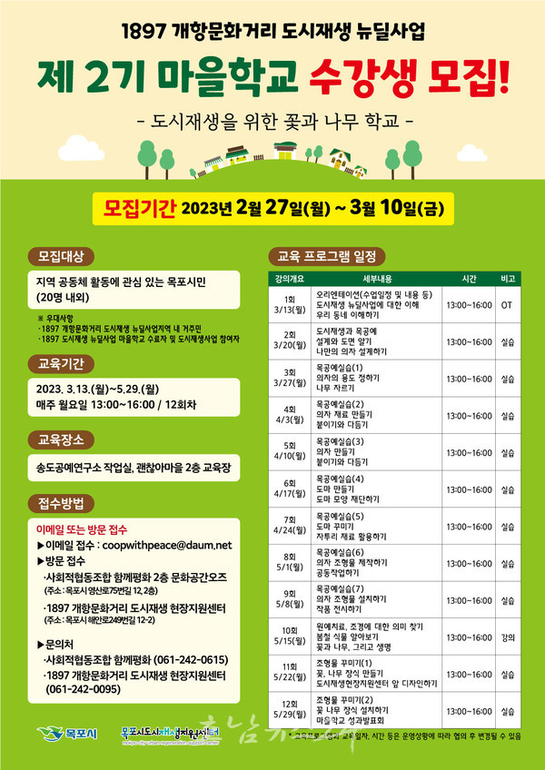  목포시, 제2기 1897 개항문화거리 마을학교 운영