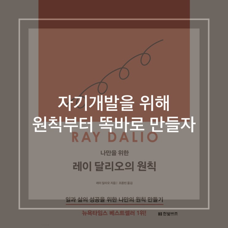  레이 달리오 '나만을 위한 레이 달리오의 원칙' 후기 | 자기개발서 자기개발서 추천