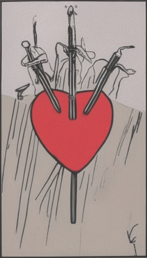 타로 카드 마이너 소드 3(Three of Swords) 정방향 해석, 키워드, 시, 그림 #00324 타로 카드 마이너 소드 3(Three of Swords) 정방향 해석, 키워드, 시, 그림 #00324