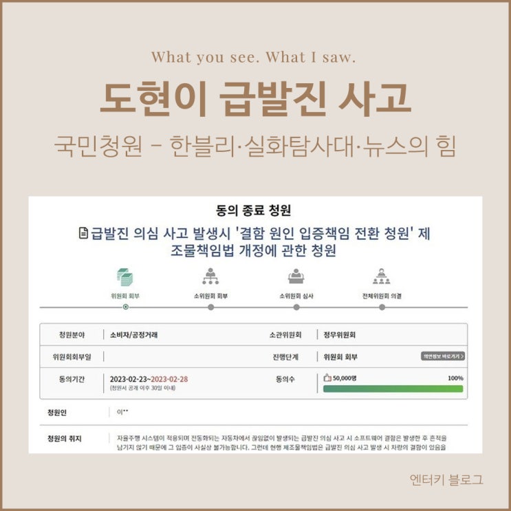  국민청원-도현이 급발진 사고