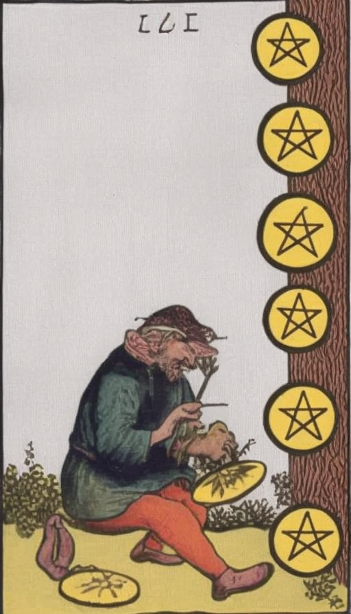 타로 카드 마이너 펜타클 8(Eight of Pentacles) 정방향 해석, 키워드, 시, 그림 #00315 타로 카드 마이너 펜타클 8(Eight of Pentacles) 정방향 해석, 키워드, 시, 그림 #00315