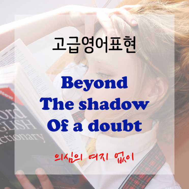  [고급영어표현] beyond the shadow of a doubt - 의심의 여지 없이