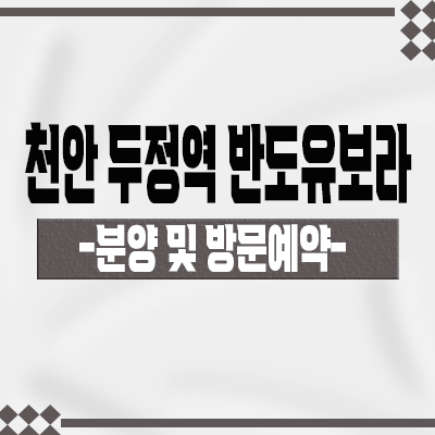 천안 두정역 반도유보라 미분양아파트 두정동 반도건설 선착순 줍줍 잔여세대 분양가 평형별 유니트 홍보관 위치 안내