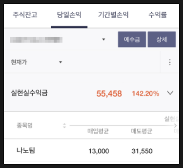 [708] 나노팀 공모주 매도 : 수익률 +142.20%