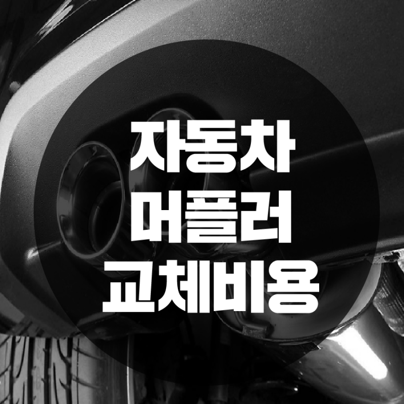 자동차 머플러 교체비용 알고 계시나요?