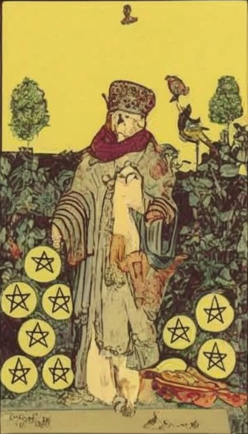 타로 카드 마이너 펜타클 9(Nine of Pentacles) 정방향 해석, 키워드, 시, 그림 #00316 타로 카드 마이너 펜타클 9(Nine of Pentacles) 정방향 해석, 키워드, 시, 그림 #00316