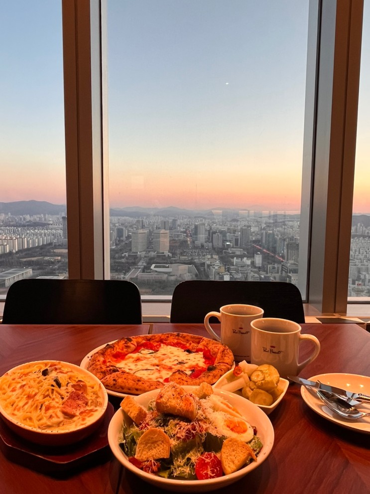 대전 신세계 폴바셋 화덕 피자 맛집 : 39층 뷰 너무 좋아요