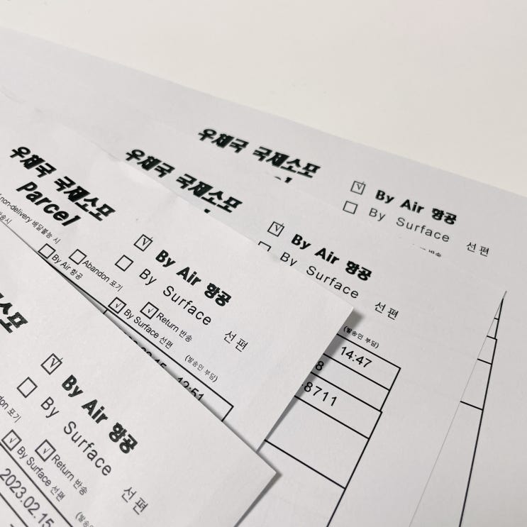  【53, 복학준비기록 9편】 일본으로 국제소포(항공) 보내기 | 왓츠인마이항공택배 | 별송품 세관신고서 작성 | 3월 기준 항공소포 소요기간