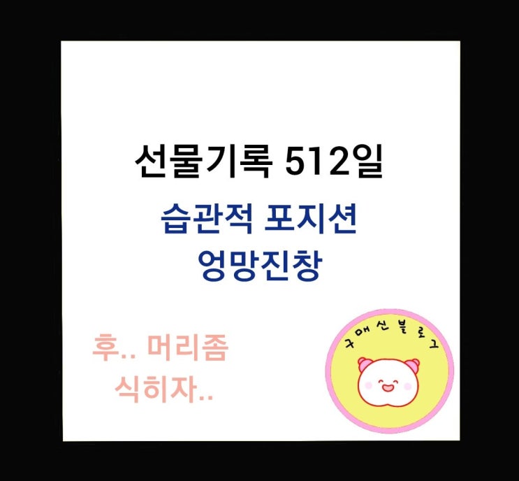  선물기록 512일, 머리 식히러 온날