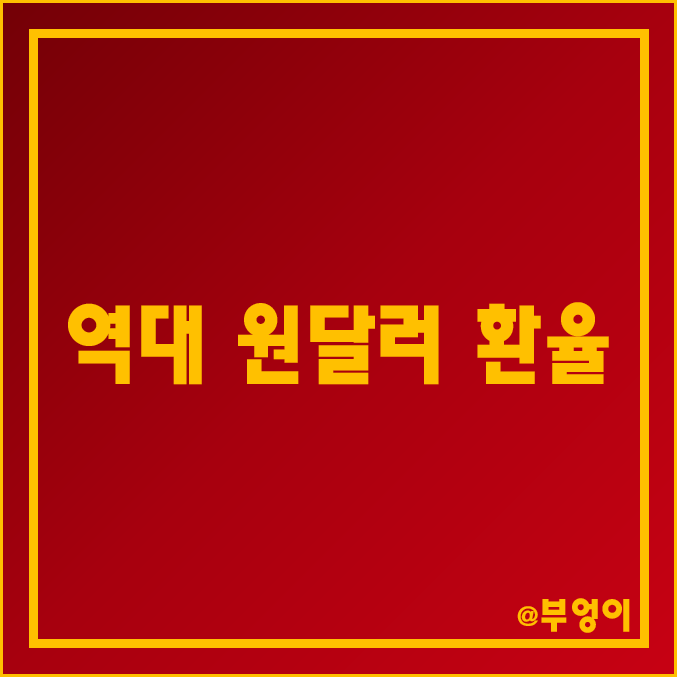 역대 원달러 환율 추이 : 최고, 최저, 연도별 평균 역대 원달러 환율 추이 : 최고, 최저, 연도별 평균