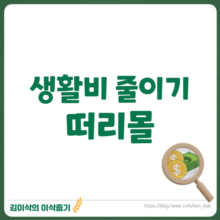  떠리몰 사이트 2인가족 생활비 줄이기 가능할까