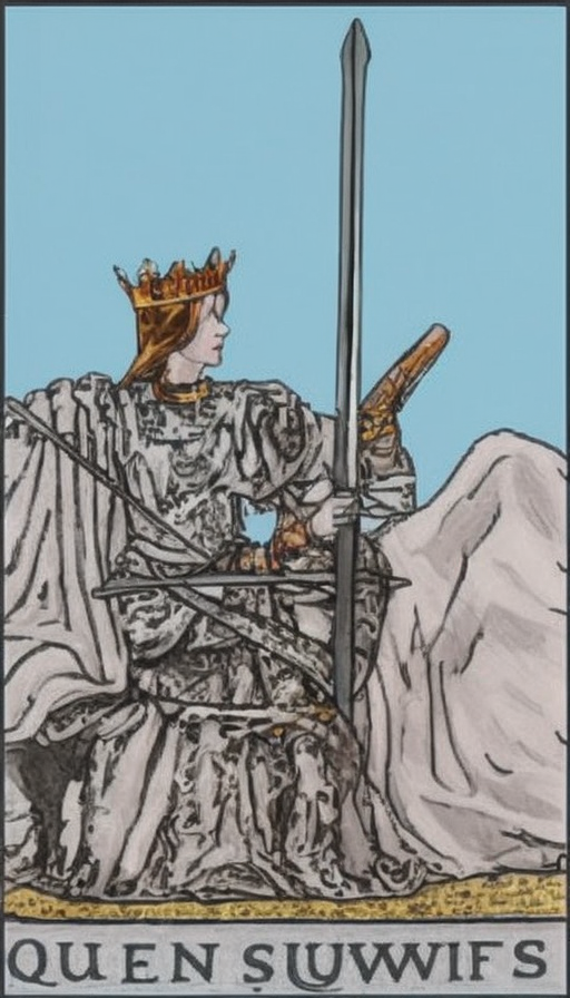 타로 카드 마이너 소드 퀸(Queen of Swords) 정방향 해석, 키워드, 시, 그림 #00335 타로 카드 마이너 소드 퀸(Queen of Swords) 정방향 해석, 키워드, 시, 그림 #00335