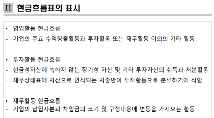  1007 현금흐름표_매출채권의 할인으로 인한 현금유입의 분류