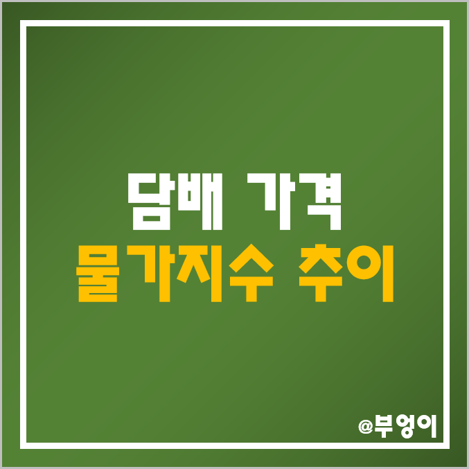 역대 한국 담배 가격 소비자 물가지수 : 국내 연도별 추이 역대 한국 담배 가격 소비자 물가지수 : 국내 연도별 추이
