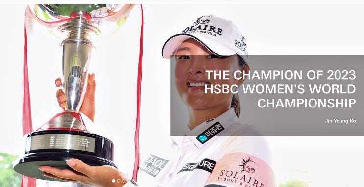 위민스월드 <b>챔피언십</b> 고진영 <b>우승</b>. JLPGA 개막전 <b>신지애</b>... 