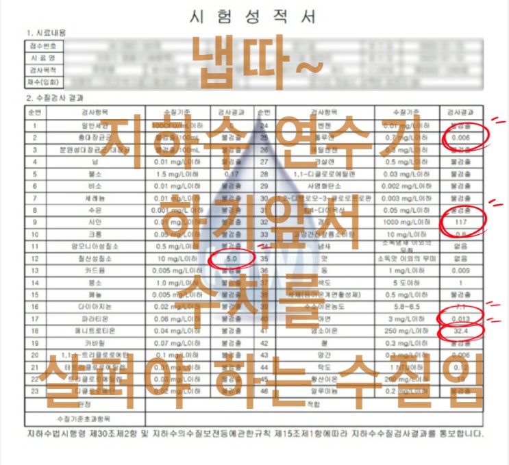 경기 안성, 전원주택 지하수 연수기 설치.. 글쎄요.