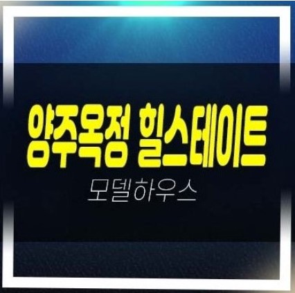  03-05 양주옥정 힐스테이트 파티오포레 1군 현대건설 대단지 단독주택 분양금액 평형타입 모델하우스 예약!