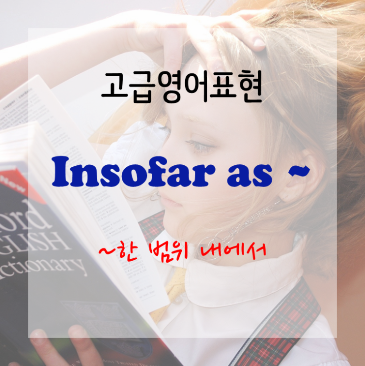  [고급영어표현] Insofar as ~ - ~한 범위 내에서 (feat. as long as)