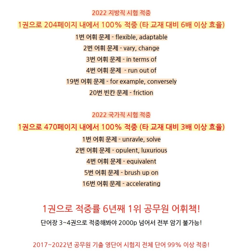 공무원 영단어 어떤 걸 외워야 할까? (공무원 영어단어 기출 분석) : 네이버 블로그 공무원 영단어 어떤 걸 외워야 할까? (공무원 영어단어 기출 분석) : 네이버 블로그