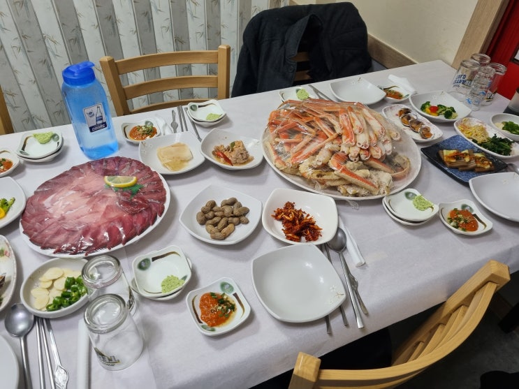  울산 농수산물시장 초장집 동원초장에서 대게 먹기