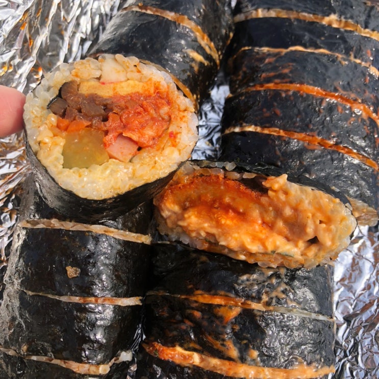  강릉김밥 매운돈까스김밥 불참치김밥 맛집 포장도 존맛