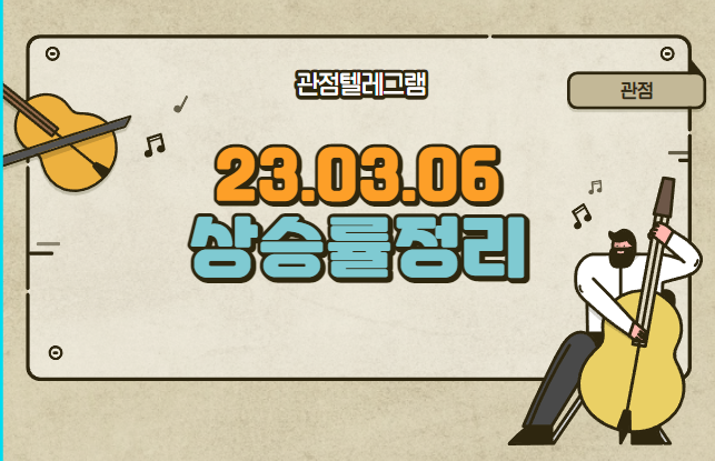 03.06 상승률정리 (포스코엠텍.이수화학.에코프로에이치엔.제일전기공업.웰바이오텍.나라엠앤디.케이씨에스.유니테크노.솔트룩스.에코프로비엠.폴라리스오피스.미코.해성디에스.윈텍.탑머티 03.06 상승률정리 (포스코엠텍.이수화학.에코프로에이치엔.제일전기공업.웰바이오텍.나라엠앤디.케이씨에스.유니테크노.솔트룩스.에코프로비엠.폴라리스오피스.미코.해성디에스.윈텍.탑머티