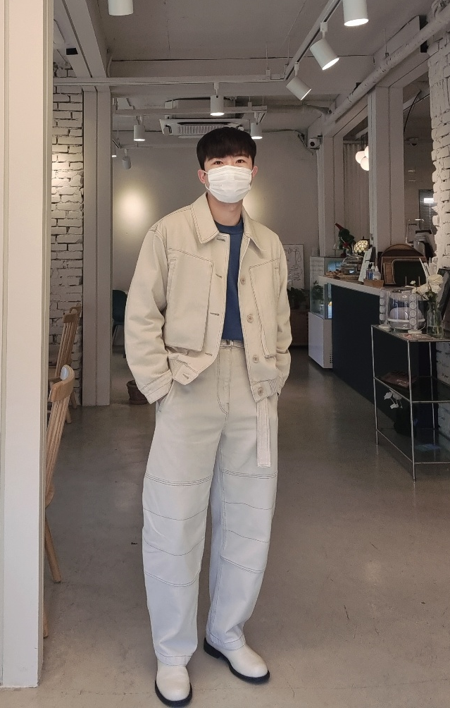  인사일런스 블루종 데님셋업 코디 남자 봄 데일리룩 코디하기