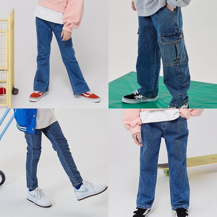 봄 유아 아동 남아 여아 부츠컷 주니어 초등학생 중학생 키즈 데님 청바지 팬츠 제깅스
