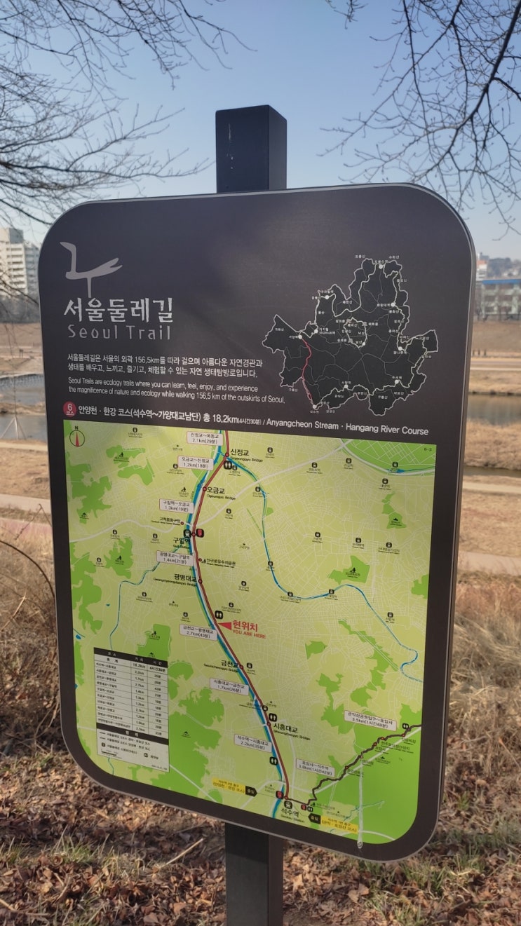 산책 코스 서울 둘레길 안양천 벚꽃길