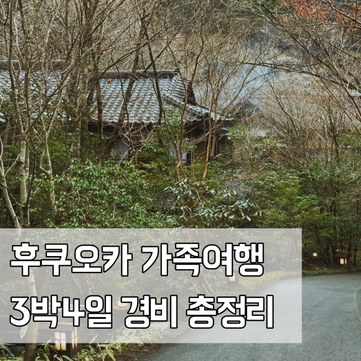  후쿠오카 3박 4일 여행일정 및 경비 총정리 : 고급료칸 포함 , 자유여행 최고
