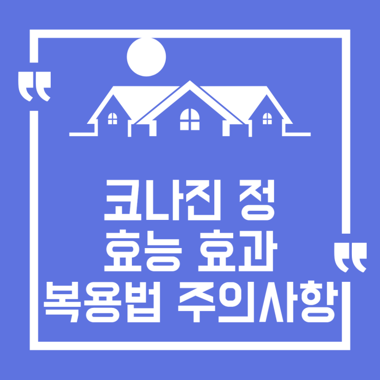  코나진정 효능효과 복용법 주의사항
