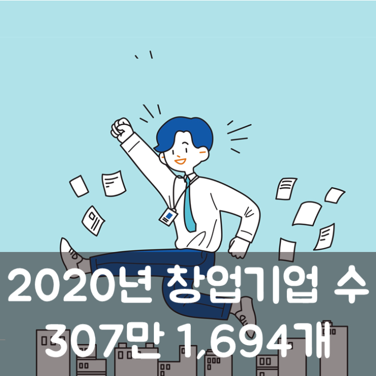  2020년 창업기업 수 307만 1,694개