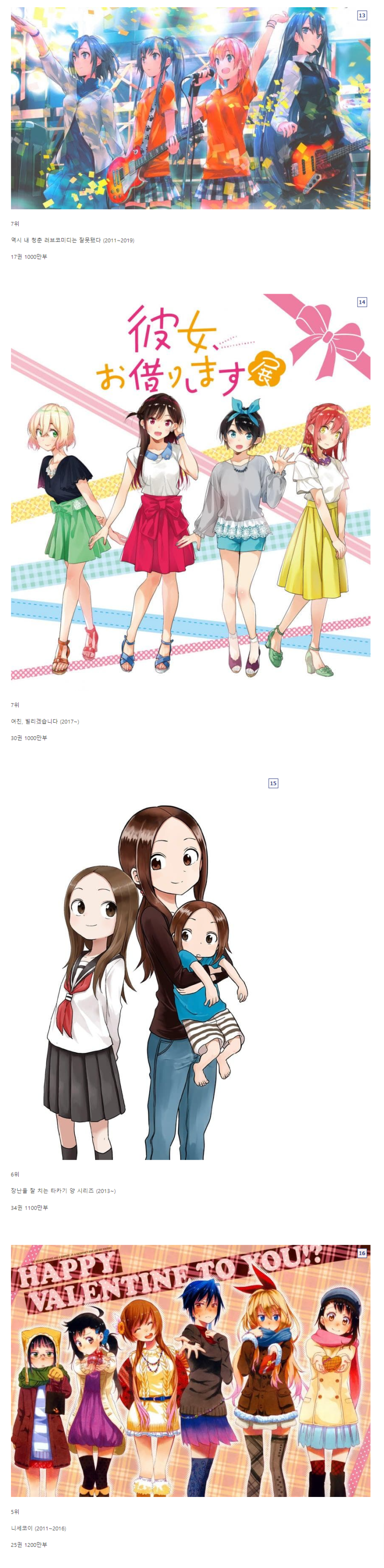 21세기 러브코미디 만화 역대 판매량 순위 : 네이버 블로그 21세기 러브코미디 만화 역대 판매량 순위 : 네이버 블로그